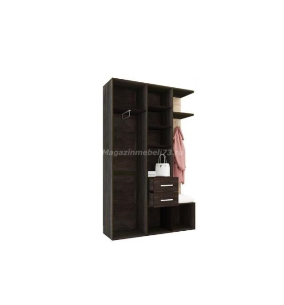 Прихожая Тина-1 Дуб Кантербери/Дуб Сонома (Ш-1300 × В-2116 × Г-446 мм)