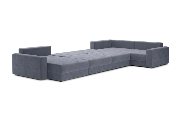 Диван п-образный тик-так Омега темно-серый