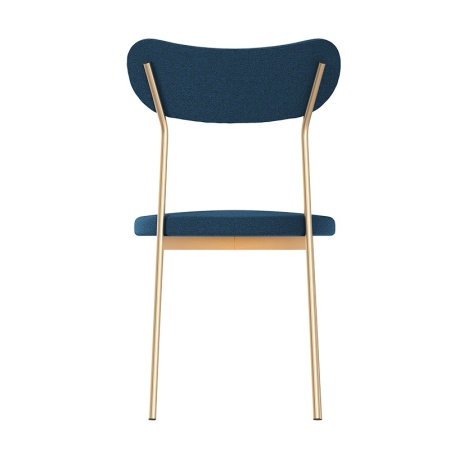 Комплект стульев Стивен (2 шт), черный велюр синий